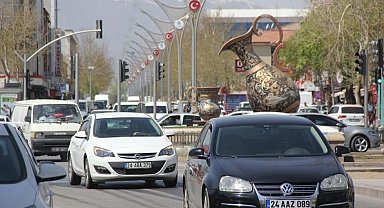 Erzincan'da trafiğe kayıtlı araç sayısı aralık ayı sonu itibarıyla 65 bin 156 oldu