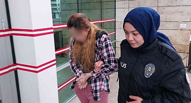 Genç kadın para kutusundan hırsızlıktan gözaltına alındı