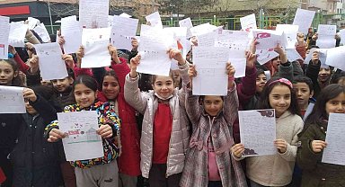 İlkokul öğrencilerinden Bakan Yardımcısı Dere'ye hem teşekkür hem de talep mektubu