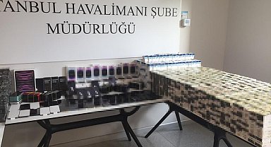 İstanbul Havalimanı'nda 7 milyon liralık kaçak malzeme ele geçirildi