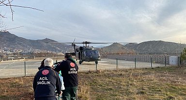 Kalp hastası vatandaşın yardımına jandarma helikopteri yetişti