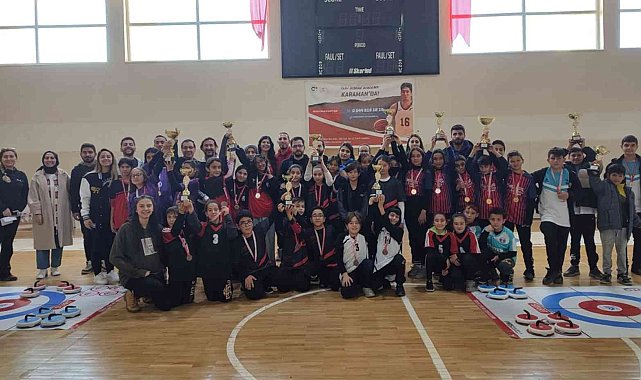 Karaman'da düzenlenen küçükler floor curling müsabakaları sona erdi