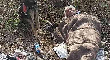 Kaybolan yaşlı adamı jandarma iz takip köpeği buldu