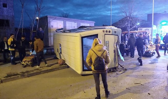 Kırklareli'nde halk otobüsü ile otomobil çarpıştı: 7 yaralı