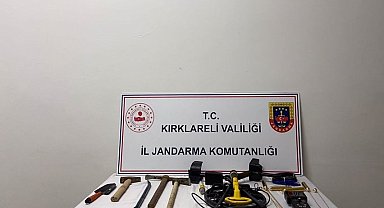 Kırklareli'nde kaçak kazı yapan şüpheliler suçüstü yakalandı