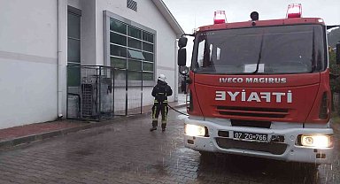 Klima motorunda çıkan yangın söndürüldü