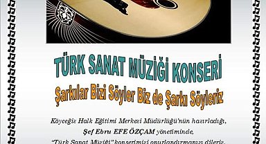Köyceğiz'de Türk Sanat Müziği Korosu konser verecek