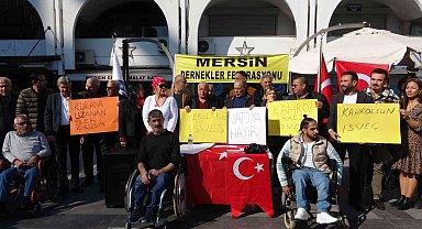 Kur'an-ı Kerim yakılmasına Mersin'den tepki