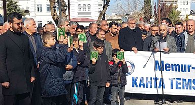 Kur'an-ı Kerim'in yakılmasına Kahta'dan tepki
