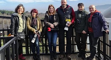 Kuş gözlemciler Hersek Lagününde