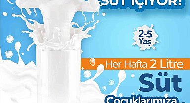 Kuşadası Belediyesi'nden çocuklara süt desteği