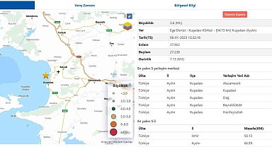 Kuşadası Körfezi'nde 25 dakikada 5 deprem