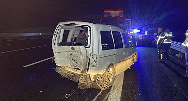 Kuzey Marmara Otoyolu'nda iki otomobil çarpıştı : 6 yaralı