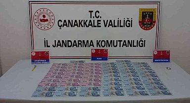 Lapseki'de sahte para ve uyuşturucu operasyonunda 3 gözaltı