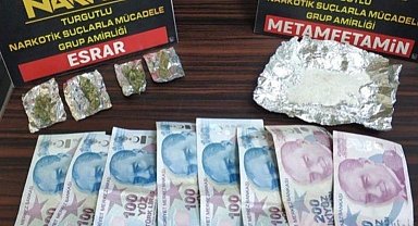 Manisa'da durdurulan şahsın üzerinden uyuşturucu çıktı
