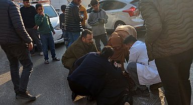 Minibüsün çarptığı kadın ağır yaralandı