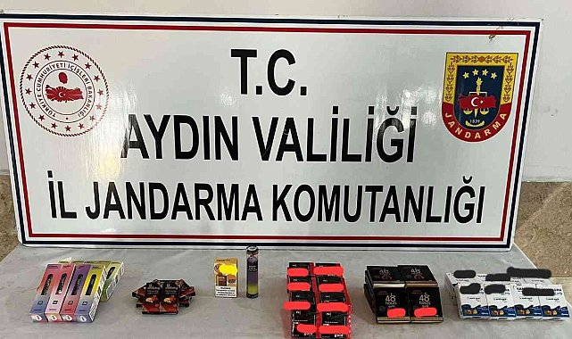 Nazilli'de kaçak ürünler jandarmaya takıldı