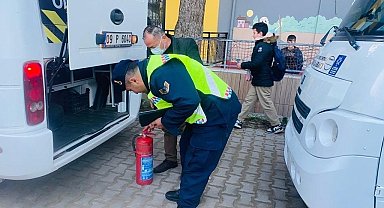 Okul servis araçları denetlendi