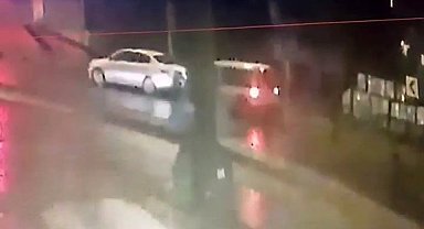 Önce motosiklete sonra otomobile çarptı, bir şey olmamış gibi yoluna devam etti