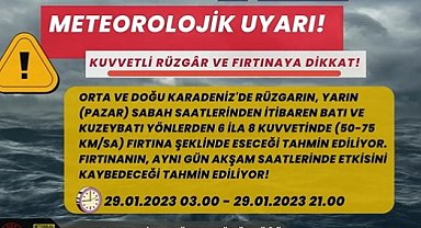 Orta ve Doğu Karadeniz'de kuvvetli rüzgar ve fırtına bekleniyor