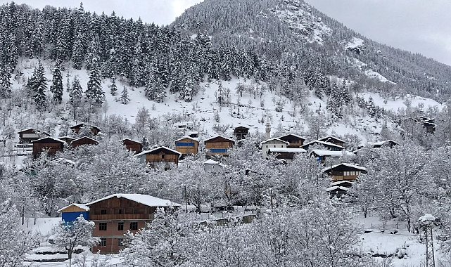 "Sakin Şehir" Şavşat'tan kartpostallık kar manzaraları