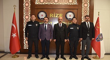 Rize'de ayın polisleri ödüllendirildi