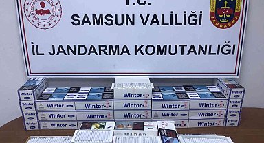 Samsun'da jandarma 10 bin 400 adet makaron ele getirdi