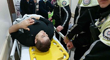Samsun'da motosikletli şahin polisi kazada yaralandı
