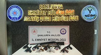 Şanlıurfa'da 10 silah ele geçirildi: 14 gözaltı