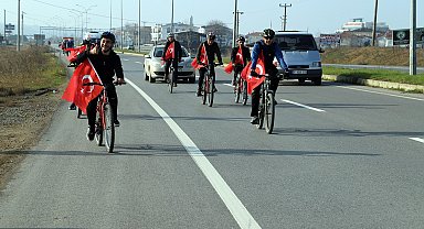 Sarıkamış şehitleri için pedal çevirdiler