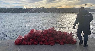 Sarıyer'de yasa dışı midye avcılığı yapanlara 33 bin 768 para cezası