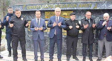 Sel sularına kapılarak kaybolan mezarlar için anıt yapıldı