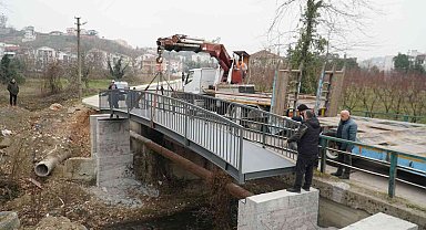 Şirinköy'de güvenli ulaşım için yaya köprüsü yapılıyor