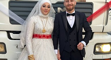 Sultanbeyli'de TIR gelin arabası oldu