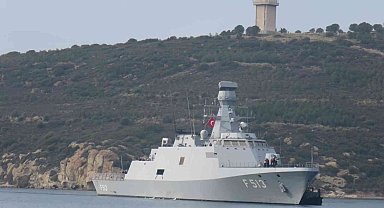 TCG BURGAZADA Gemisi İzmir Foça'da törenle karşılandı