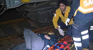 Tekirdağ'da bir genç rayların kenarında yaralı bulundu