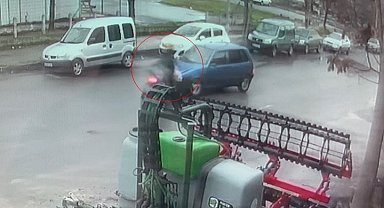 Tekirdağ'da moto kurye ile otomobilin kafa kafaya çarpıştı