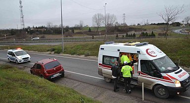 Tekirdağ'da otomobil takla attı: 1 yaralı