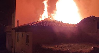 Terzialan'da müstakil ev alev alev yandı