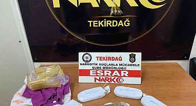Ticari takside 1 kilo esrar ele geçirildi