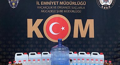 Tokat'ta 52 litre sahte içki ele geçirildi