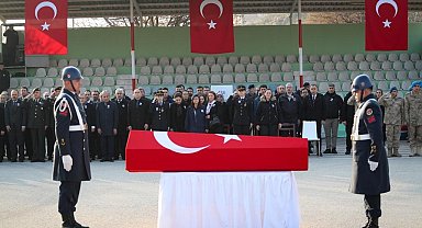 Tokat'ta kalp krizi geçiren astsubay için tören düzenlendi