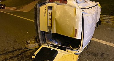 Üsküdar'da kontrolden çıkan araç köprüden bağlantı yoluna düştü: 4 yaralı
