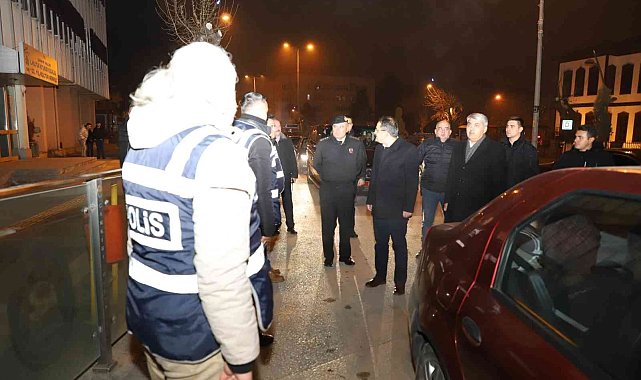 Vali Ayaz, yılbaşını denetimlerine katıldı