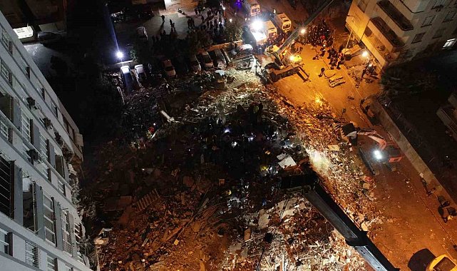 Adana'da arama-kurtarma çalışmaları havadan görüntülendi