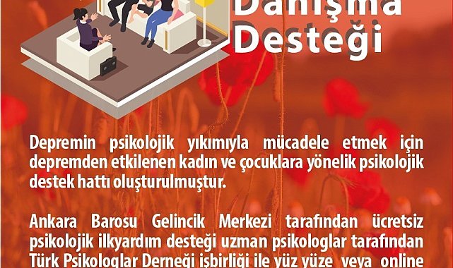 Ankara Barosundan psikolojik danışma desteği