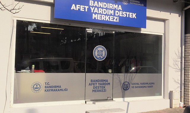 Bandırma'da afet yardım destek merkezi faaliyete geçti