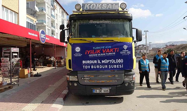 Burdur Müftülüğünden Hatay'a kahvaltılık gıda yardımı