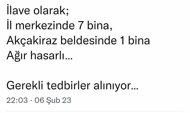 Elazığ Valisi Toraman, "8 bina ağır hasarlı"