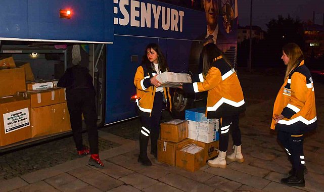 Esenyurt deprem bölgesine desteklerini sürdürüyor
